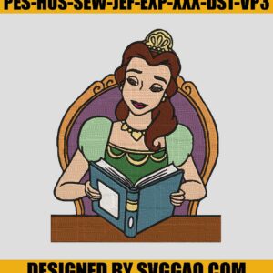 Belle-Princess-Reading-Book-Embroidery-Design_-Beauty-And-The-Beast-Embroidery-File