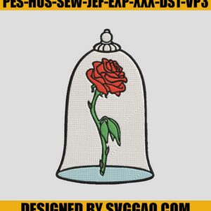 Outline-Flower-In-Glass-Embroidery-File_-Beauty-And-The-Beast-Embroidery-Design