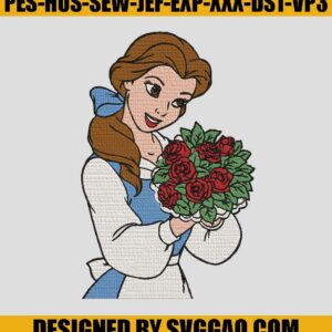 Belle-And-Flower-Embroidery-Design_-Disney-Embroidery-Machine