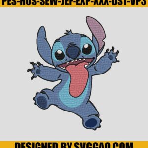Cute Stitch Embroidery Design, Cartoon Embroidery File