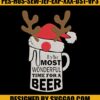 Its The Most Wonderful Time Embroidery Design, Beer Deer Embroidery File 2 Its-The-Most-Wonderful-Time-Embroidery-Design_-Beer-Deer-Embroidery-File