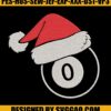 Billard Ball Santa Christmas Hat Embroidery Design, Xmas Embroidery File 1 Billard-Ball-Santa-Christmas-Hat-Embroidery-Design_-Xmas-Embroidery-File