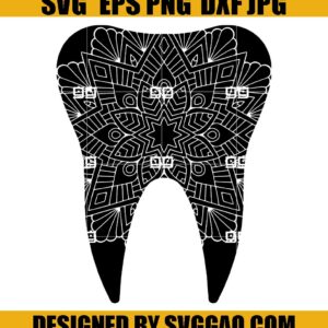 Mandala Tooth Svg, Tooth Svg, Dental Svg
