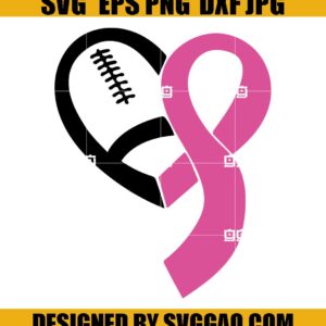 Football Svg- Awareness Svg-Breast Cancer Svg- Hope For A Cure Svg