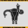 Middle Finger Uterus Flipping The Bird Embroidery- Feminist Embroidery- Women's Rights Embroidery Machine File