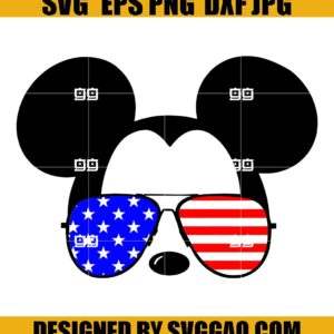Mickey USA SVG-Mickey American Flag 4th Of July SVG- Mickey Svg