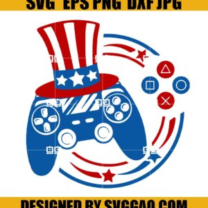 Video Game 4th Of July Svg, Funny Gamer Kids Boys Independence 4th of july Svg