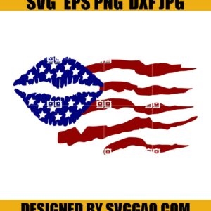 Lip Svg, Patriotic Svg, Black Woman Svg, American Flag Svg, Kiss Svg, Flag Svg, Distress Svg