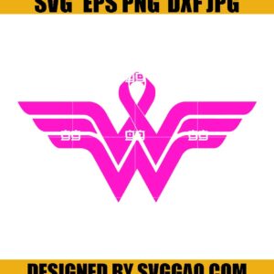 Breast Cancer Wonder Woman Svg, Cancer Awareness Svg, Fight Cancer Svg
