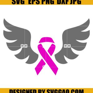 Breast Cancer Angel Svg, Breast Cancer Svg, Pink Ribbon Svg, Survive Svg