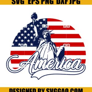 Statue of Liberty American Flag Svg- Statue of Liberty Svg