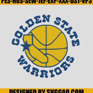 Golden State Embroidery, Warriors Embroidery Design