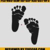 Baby Footprint Embroidery, Baby Embroidery File