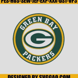 Green Bay Packers Embroidery, Nfl Embroidery Design