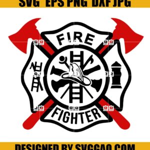 Fire Dept Svg, Firefighter Svg, Maltese Cross Svg, Fireman Svg
