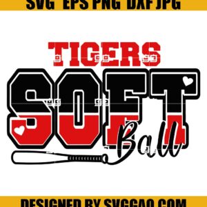 Softball Svg, Tiger Softball Svg, Sport Svg, Love Baseball Svg