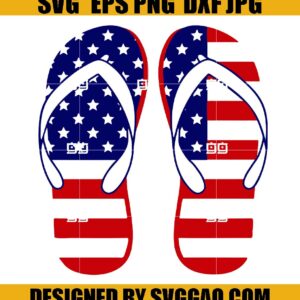 Flip-flops Merica 4th Of July Svg, Flip-flops Flag American Svg