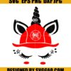 Unicorn Face Svg Firefighter Svg Fire Department Dept Svg