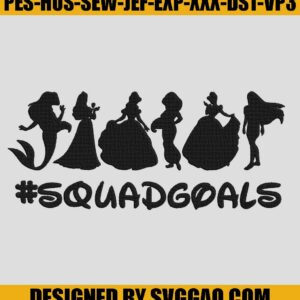 Squadgoals Embroidery Digitizing, Disney Embroidery Design
