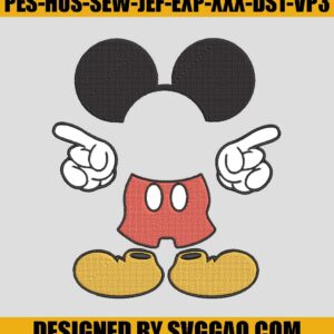 Mickey Mouse Embroidery Design, Mickey Disney Embroidery Digitizing