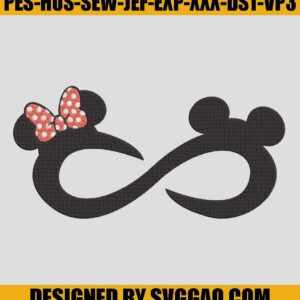 Mickey Minie With Mickey Mouse Embroidery Design