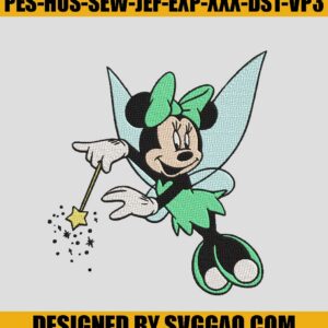 Butterfly Mickey Embroidery Digitizing, Angel Embroidery File