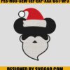 Santa Mickey Embroidery File, Xmas Embroidery Design 1 Santa Mickey Embroidery File Xmas Embroidery Design