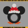 Penguin Santa With Mickey Mouse Embroidery Machine, Penguin Christmas Embroidery File 2 Penguin Santa With Mickey Mouse Embroidery Machine Penguin Christmas Embroidery File