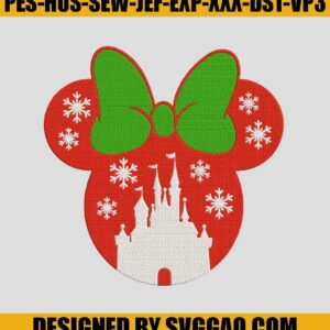 Mickey Minnie Castle Embroidery Machine, Disney Embroidery Design