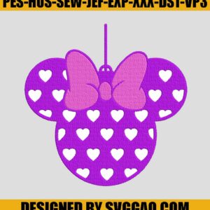 Mickey Light Heart Embroidery Machine File, Disney Embroidery Digitizing