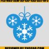 Disney With Snow Embroidery Machine File Mickey Mouse Winter Embroidery File