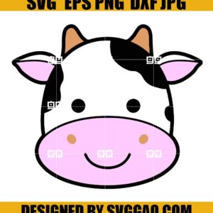 Cow Face Svg, Cute Cow Svg, Cow Head Svg