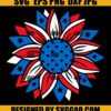 Patriotic Sunflower Svg 4th of July Svg USA Svg American Flag Svg Fourth of July Memorial Day Svg