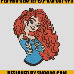 Merida Embroidery Machine, Brave Movie Embroidery File