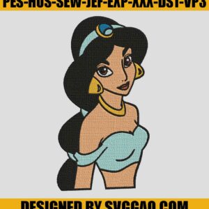 Jasmine Embroidery Machine File, Aladdin Embroidery Design