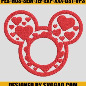 Monogram Mickey Mouse Embroidery Design, Disney Embroidery Design