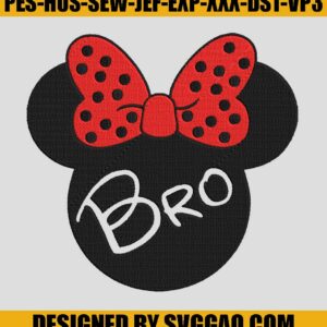 Mickey Minnie Bro Embroidery Design, Disney Embroidery File