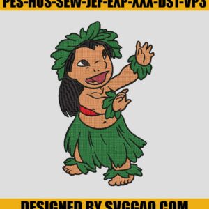 Lilo Disney Embroidery Machine, Disney Cartoon Embroidery Design