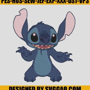 Cute Stitch Embroidery File, Cartoon Disney Embroidery Machine