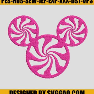 Candy Mickey Mouse Embroidery Machine, Christmas Disney Embroidery File
