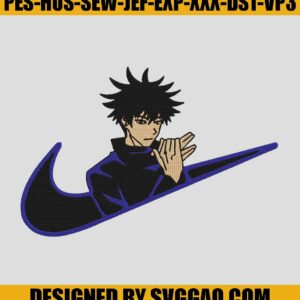 Anime Mask Embroidery Design, Megumi Embroidery Machine
