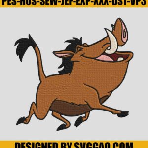 Timoo Pumba Embroidery Design, E Simba Embroidery Machine File