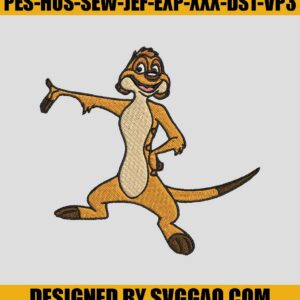 Timon Embroidery Design, Pumbaa Embroidery Machine File