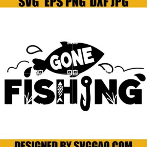 Gone Fishing Svg- Fishing Hook Svg-Love Fishing Svg