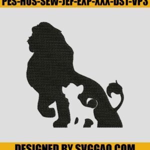 Simba Embroidery Design, Lionking Embroidery Machine File