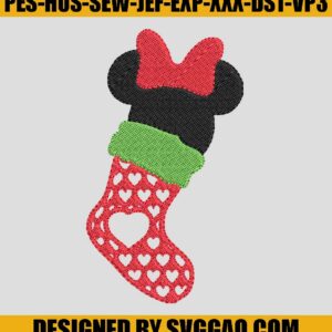 Minie Sock Valentine Embroidery Machine, Valentine Embroidery File