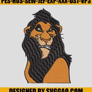 Lion King Scar Embroidery Design, Scar Embroidery Machine File