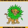 Lion King Embroidery Design, Simba Leaves Embroidery Machine File 2 Lion King Embroidery Design Simba Leaves Embroidery Machine File