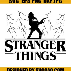 Eddie Munson Guitar Scene SVG, Season 4 Stranger Things SVG, Upside Down SVG, Lightening SVG