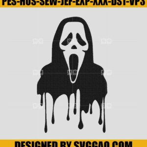 Scream Drip Scream Embroidery, Ghost Face Embroidery, Scream Drip Embroidery Design ...